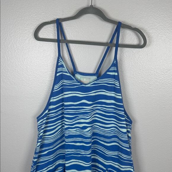 Free People Movement Hot Shot Onesie in River Blue Combo RARE Size large - Picture 3 of 9